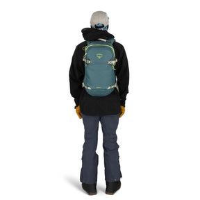 Zaino da sci e snowboard Osprey Glade 20 da 20 litri, zaino idratazione compatibile e a basso profilo per attività invernali, con spallacci a contatto e cinghie regolabili, per l'attrezzatura da neve e sicurezza