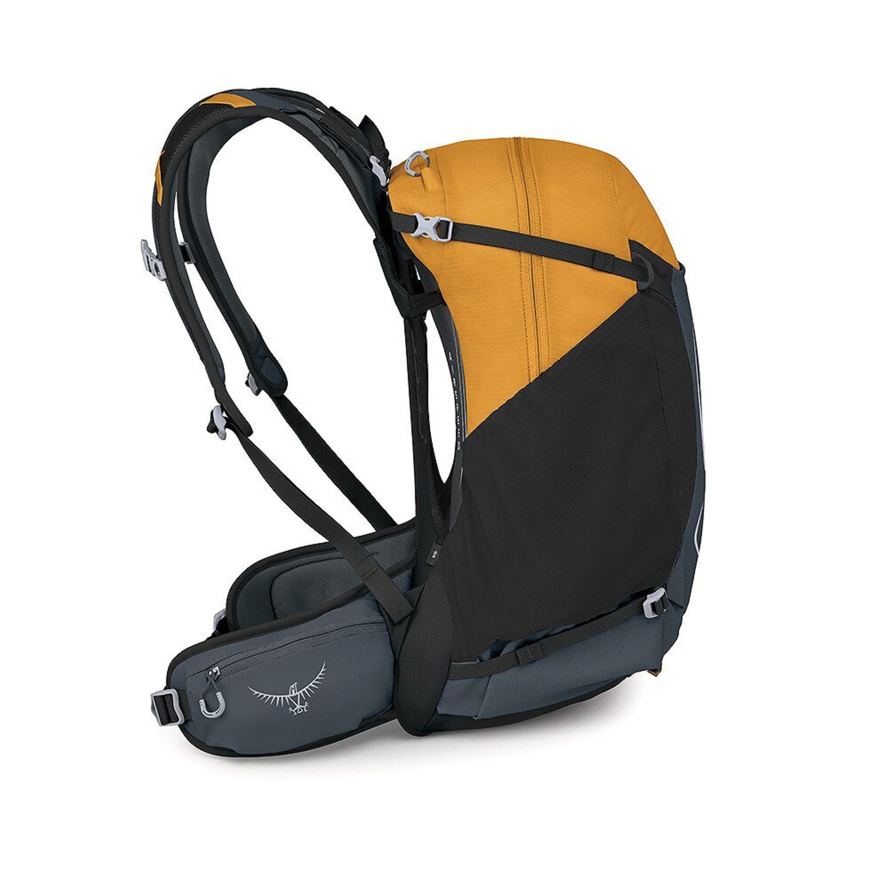Osprey Hikelite 28 zaino da trekking da 28 litri con schienale ventilato AirSpeed in rete sospesa, tasca frontale shove-it, cintura imbottita con tasche, cinghie di compressione e copertura antipioggia integrata. Zaino tecnico per escursionismo giornaliero e outdoor.