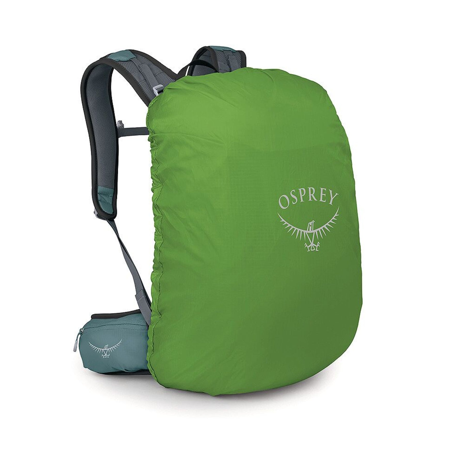 Osprey Hikelite 28 zaino da trekking da 28 litri con schienale ventilato AirSpeed in rete sospesa, tasca frontale shove-it, cintura imbottita con tasche, cinghie di compressione e copertura antipioggia integrata. Zaino tecnico per escursionismo giornaliero e outdoor.