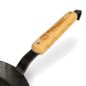 PETROMAX | WOODEN HANDLE WROUGHT IRON PANS - Impugnatura in legno per padelle in ferro - Un tocco di classe!