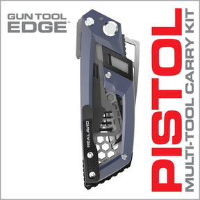 Real Avid Gun Tool Edge Pistol Multitool specifico per la manutenzione e la regolazione di pistole semiautomatiche e revolver dotato di raschietto per depositi di carbonio punzone per perni chiavi esagonali integrati in un design compatto e resistente ideale per l uso in poligono e il porto quotidiano