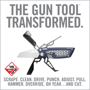 Real Avid Gun Tool Edge Pistol Multitool specifico per la manutenzione e la regolazione di pistole semiautomatiche e revolver dotato di raschietto per depositi di carbonio punzone per perni chiavi esagonali integrati in un design compatto e resistente ideale per l uso in poligono e il porto quotidiano