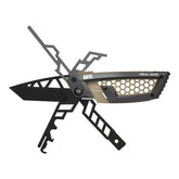 Real Avid Gun Tool Edge AR15 Multitool tascabile specifico per la piattaforma AR15 con raschietto per gruppo otturatoredal design compatto a scheletro per manutenzione rapida e regolazione