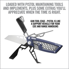 Real Avid Gun Tool Edge Pistol Multitool specifico per la manutenzione e la regolazione di pistole semiautomatiche e revolver dotato di raschietto per depositi di carbonio punzone per perni chiavi esagonali integrati in un design compatto e resistente ideale per l uso in poligono e il porto quotidiano