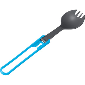 MSR Folding Utensils: Serie di posate pieghevoli realizzate in nylon rinforzato resistente al calore. La linea comprende cucchiai, forchette e spork (posate ibride cucchiaio-forchetta) caratterizzati da un manico colorato pieghevole con meccanismo di bloccaggio a scatto. Il design ultraleggero e compatto permette di riporre facilmente le posate all'interno delle tazze e dei kit da cucina MSR, rendendole ideali per trekking e campeggio.