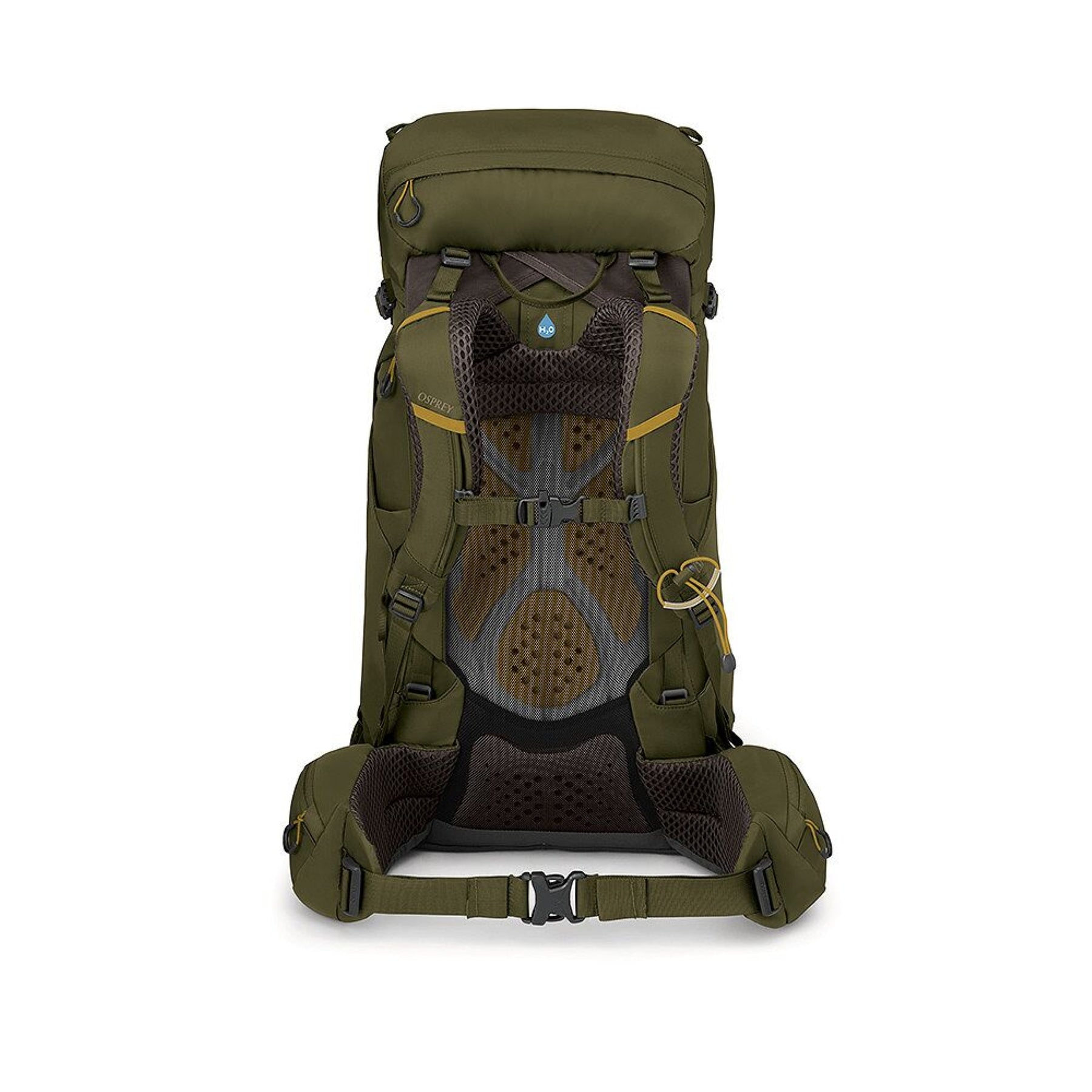 Osprey Kestrel 38 zaino uomo da trekking e hiking da 38 litri con schienale regolabile e traspirante AirScape, raincover integrata, scomparto inferiore per sacco a pelo, attacco bastoncini Stow-on-the-Go, cinghie di compressione e tasche con zip sulla cintura ventrale per escursioni.