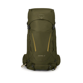 Osprey Kestrel 38 zaino uomo da trekking e hiking da 38 litri con schienale regolabile e traspirante AirScape, raincover integrata, scomparto inferiore per sacco a pelo, attacco bastoncini Stow-on-the-Go, cinghie di compressione e tasche con zip sulla cintura ventrale per escursioni.