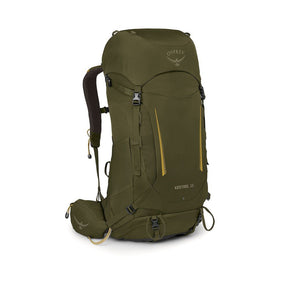 Osprey Kestrel 38 zaino uomo da trekking e hiking da 38 litri con schienale regolabile e traspirante AirScape, raincover integrata, scomparto inferiore per sacco a pelo, attacco bastoncini Stow-on-the-Go, cinghie di compressione e tasche con zip sulla cintura ventrale per escursioni.