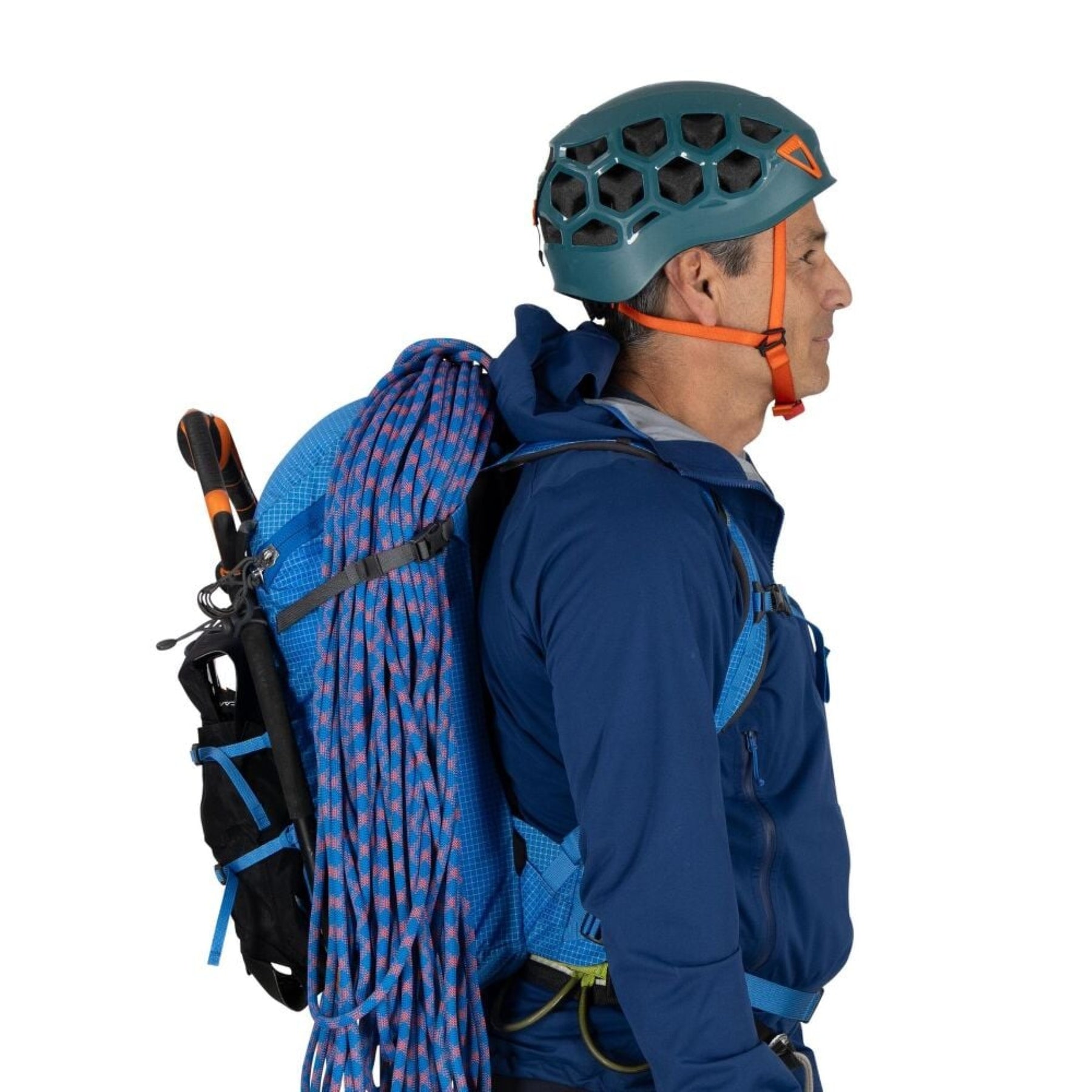 OSPREY Mutant 22 Zaino da alpinismo e arrampicata in Nylon riciclato 210D ad alta tenacità con rivestimento DWR. Leggero, 650g, schienale antineve, sistema ToolLock doppio per piccozze, cinturone rimovibile e porta corda interno per missioni veloci di un giorno.