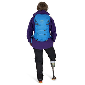 OSPREY Mutant 22 Zaino da alpinismo e arrampicata in Nylon riciclato 210D ad alta tenacità con rivestimento DWR. Leggero, 650g, schienale antineve, sistema ToolLock doppio per piccozze, cinturone rimovibile e porta corda interno per missioni veloci di un giorno.