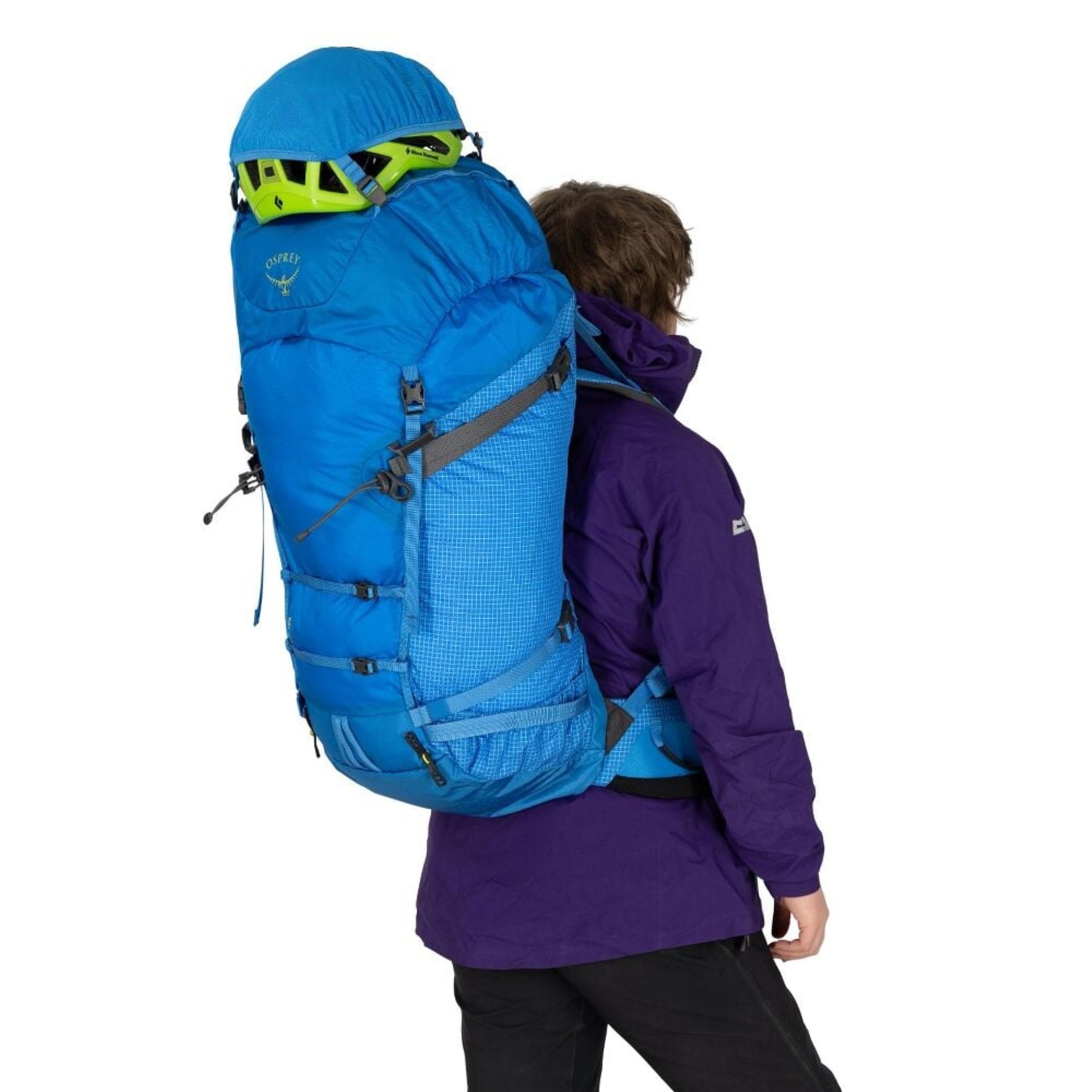 Osprey Mutant 52: Zaino da alpinismo e spedizione da 52 litri. Progettato per l'uso tecnico su ghiaccio e roccia con sistema di trasporto piccozze Dual ToolLock, pannello posteriore antineve e fibbie adatte all'uso con guanti. Struttura leggera e resistente per ascese alpine impegnative in ogni stagione.