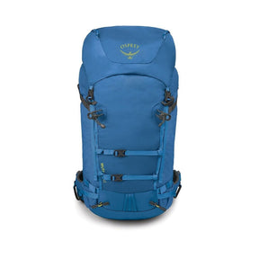 Osprey Mutant 52: Zaino da alpinismo e spedizione da 52 litri. Progettato per l'uso tecnico su ghiaccio e roccia con sistema di trasporto piccozze Dual ToolLock, pannello posteriore antineve e fibbie adatte all'uso con guanti. Struttura leggera e resistente per ascese alpine impegnative in ogni stagione.