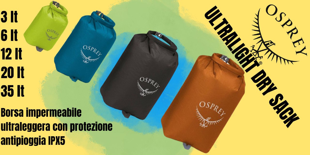 Disponibili su backpacco le dry sack di osprey