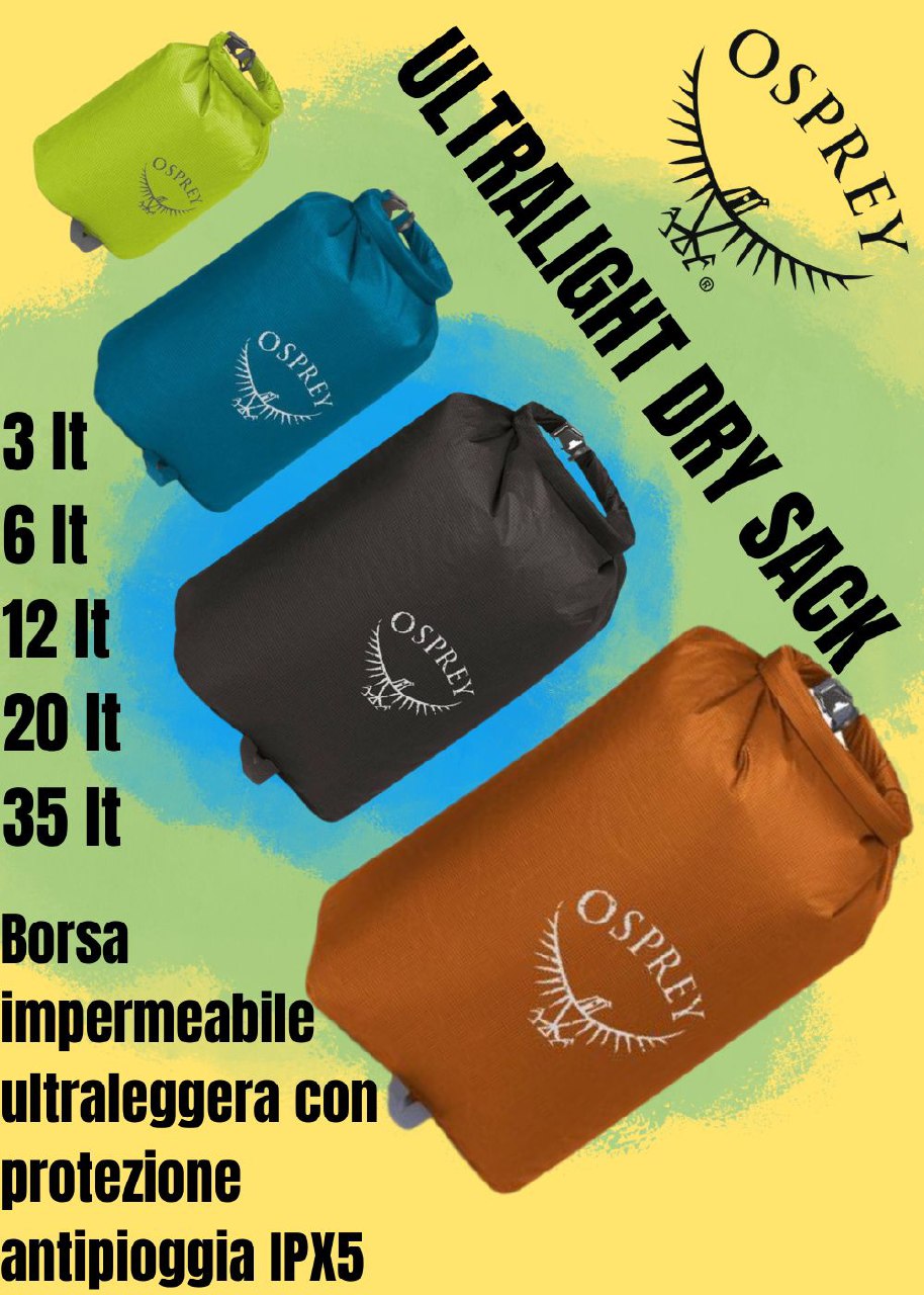 Disponibili su backpacco le dry sack di osprey
