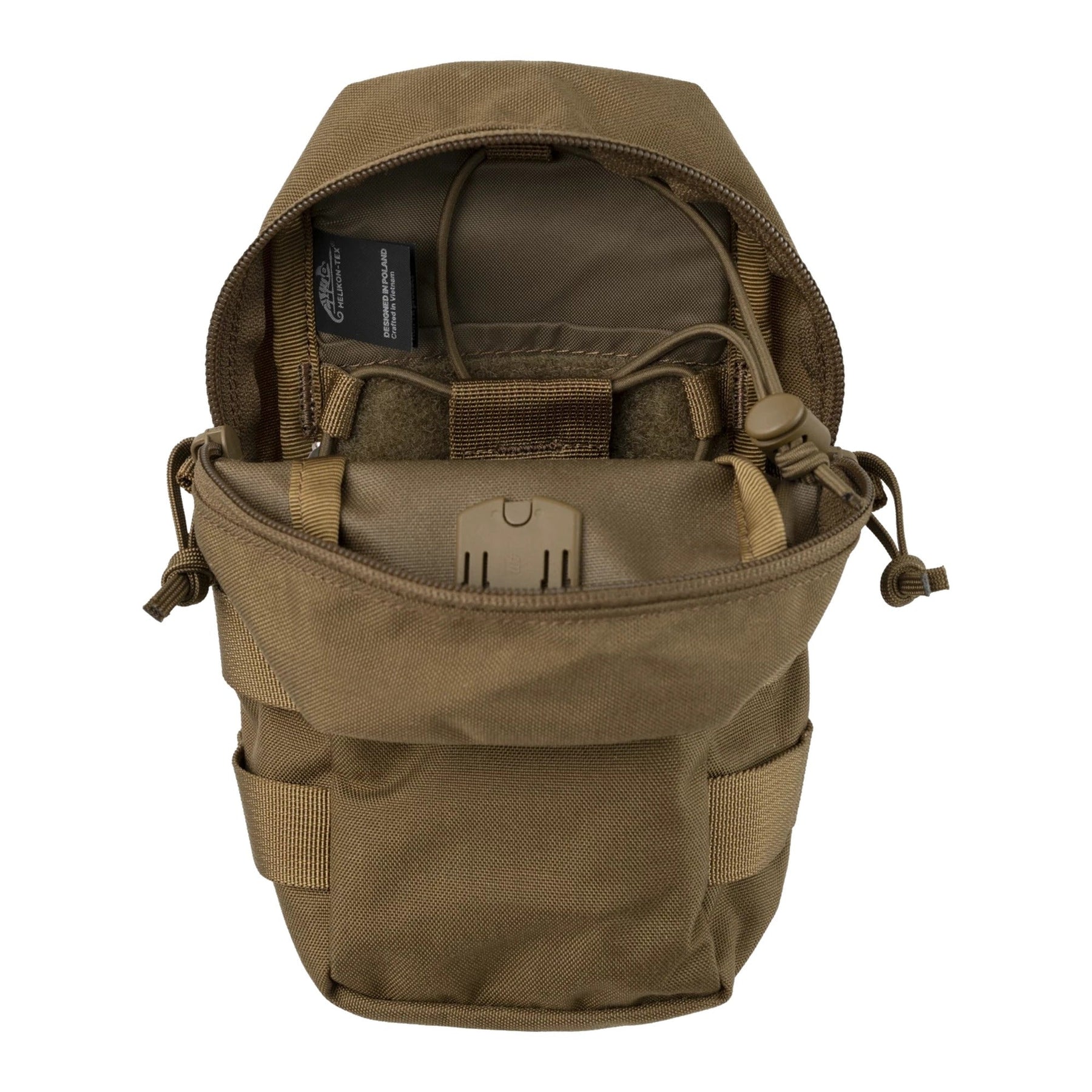 Tasca universale Helikon-Tex Guardian Multi Pouch in Cordura con aggancio MOLLE/PALS, per borraccia, radio grande o equipaggiamento vario, vista frontale della tasca