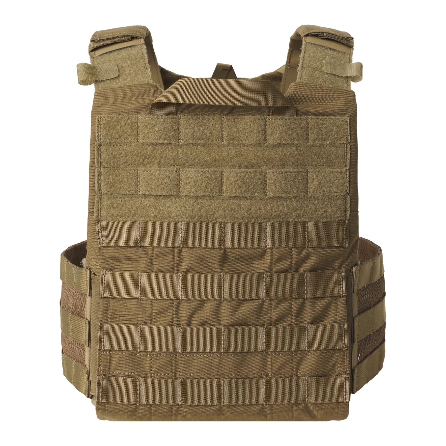 Set tattico Helikon-Tex Guardian Military in Cordura 500D con plate carrier, cummerbund e pannello frontale Guardian Flap porta caricatori, vista tre quarti