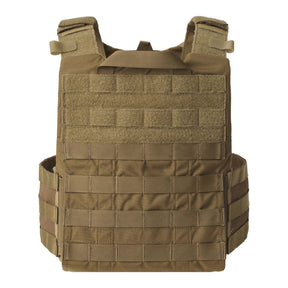 Set tattico Helikon-Tex Guardian Military in Cordura 500D con plate carrier, cummerbund e pannello frontale Guardian Flap porta caricatori, vista tre quarti