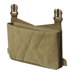 Pannello frontale Helikon-Tex Guardian Kangaroo Flap in Cordura per plate carrier, con tasca a scatola, superficie velcro e aggancio a due fibbie, vista frontale del pannello