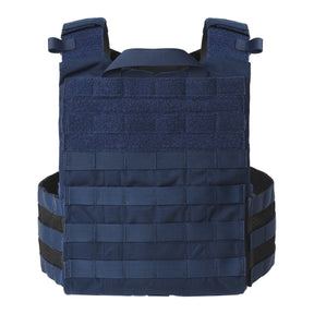 Set tattico Helikon-Tex Guardian Law Enforcement in Cordura 500D colore Sentinel Blue, con plate carrier, cummerbund, kangaroo flap e inserto Law Enforcement, vista posteriore