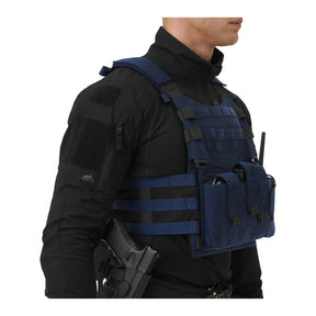 Set tattico Helikon-Tex Guardian Law Enforcement in Cordura 500D colore Sentinel Blue, con plate carrier, cummerbund, kangaroo flap e inserto Law Enforcement, in servizio