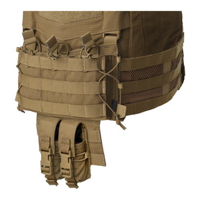 Tasca dangler Helikon-Tex Guardian in Cordura 500D per plate carrier, con organizer interno, cerniera a doppio cursore e pannellatura MOLLE/PALS, vista laterale