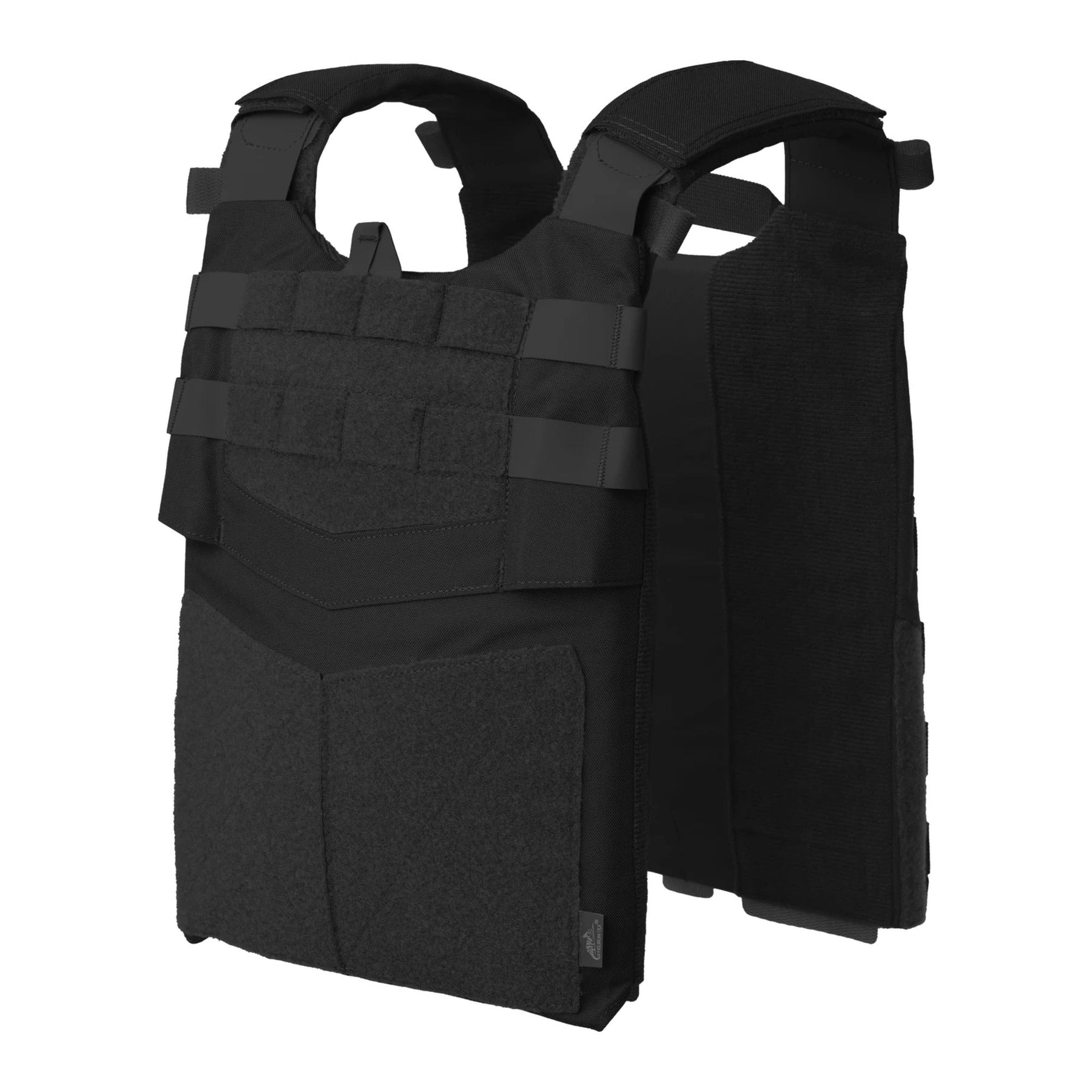 Gilet tattico Helikon-Tex Guardian Plate Carrier in Cordura 500D porta piastre balistiche, con pannellatura MOLLE/PALS, maniglia di evacuazione e pannelli velcro, colore Black