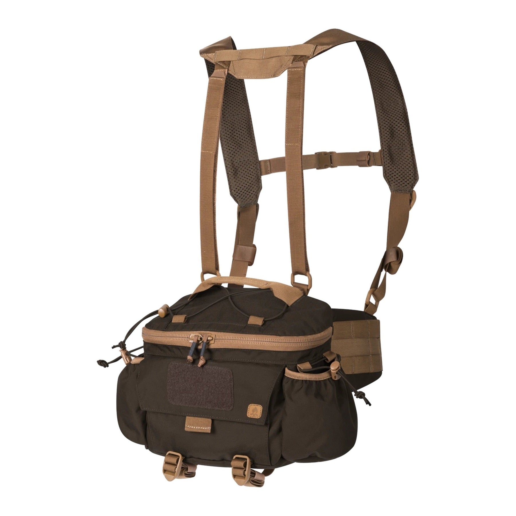 Marsupio tattico Helikon-Tex Foxtrot Mk2 Belt Rig da 6 litri in Cordura, con bretelle staccabili, cintura da 50 mm, tasche laterali e pannellatura MOLLE/PALS, colore Earth Brown Clay