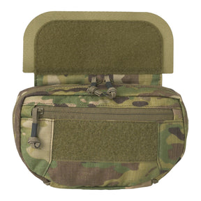 Tasca dangler Helikon-Tex Guardian in Cordura 500D per plate carrier, con organizer interno, cerniera a doppio cursore e pannellatura MOLLE/PALS, colore Multicam