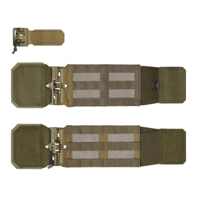 Fascia laterale Helikon-Tex Guardian Cummerbund Quick Release per plate carrier, con fibbie a sgancio rapido, pannellatura MOLLE/PALS e rete strutturale, colore Adaptive Green