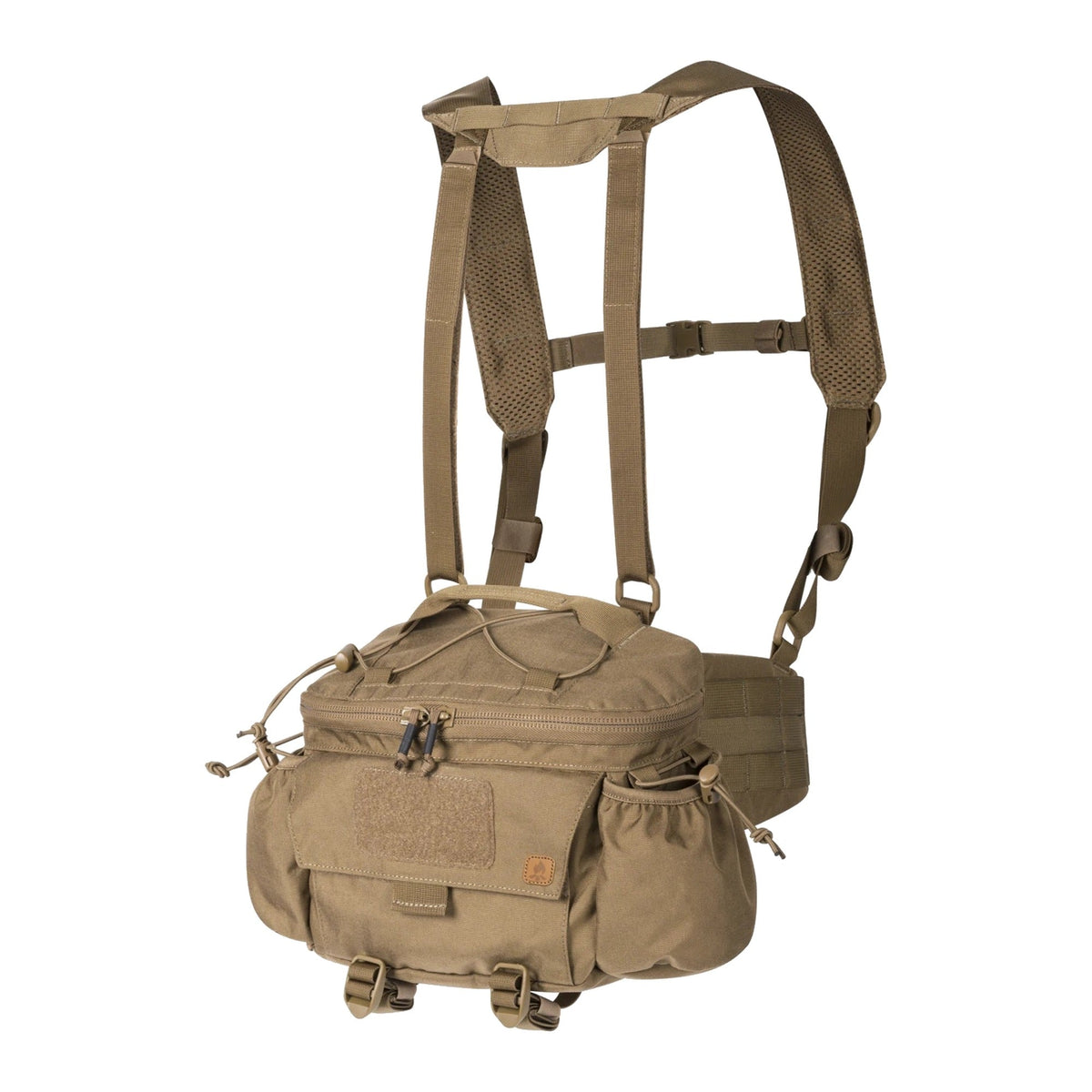 Marsupio tattico Helikon-Tex Foxtrot Mk2 Belt Rig da 6 litri in Cordura, con bretelle staccabili, cintura da 50 mm, tasche laterali e pannellatura MOLLE/PALS, colore Coyote