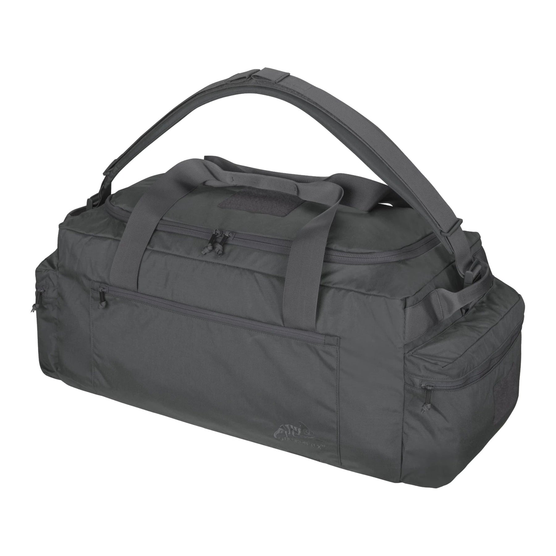 Borsone tattico Helikon-Tex Enlarged Urban Training Bag da 97,5 litri in Cordura 500D, comprimibile dentro una sua tasca, con tracolla imbottita e pannello velcro, colore Shadow Grey