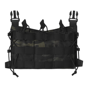 Pannello frontale Helikon-Tex Guardian Flap in Cordura porta caricatori per il Guardian Plate Carrier, con tre tasche, elastico di ritenuta e pannellatura MOLLE/PALS, colore Multicam Black