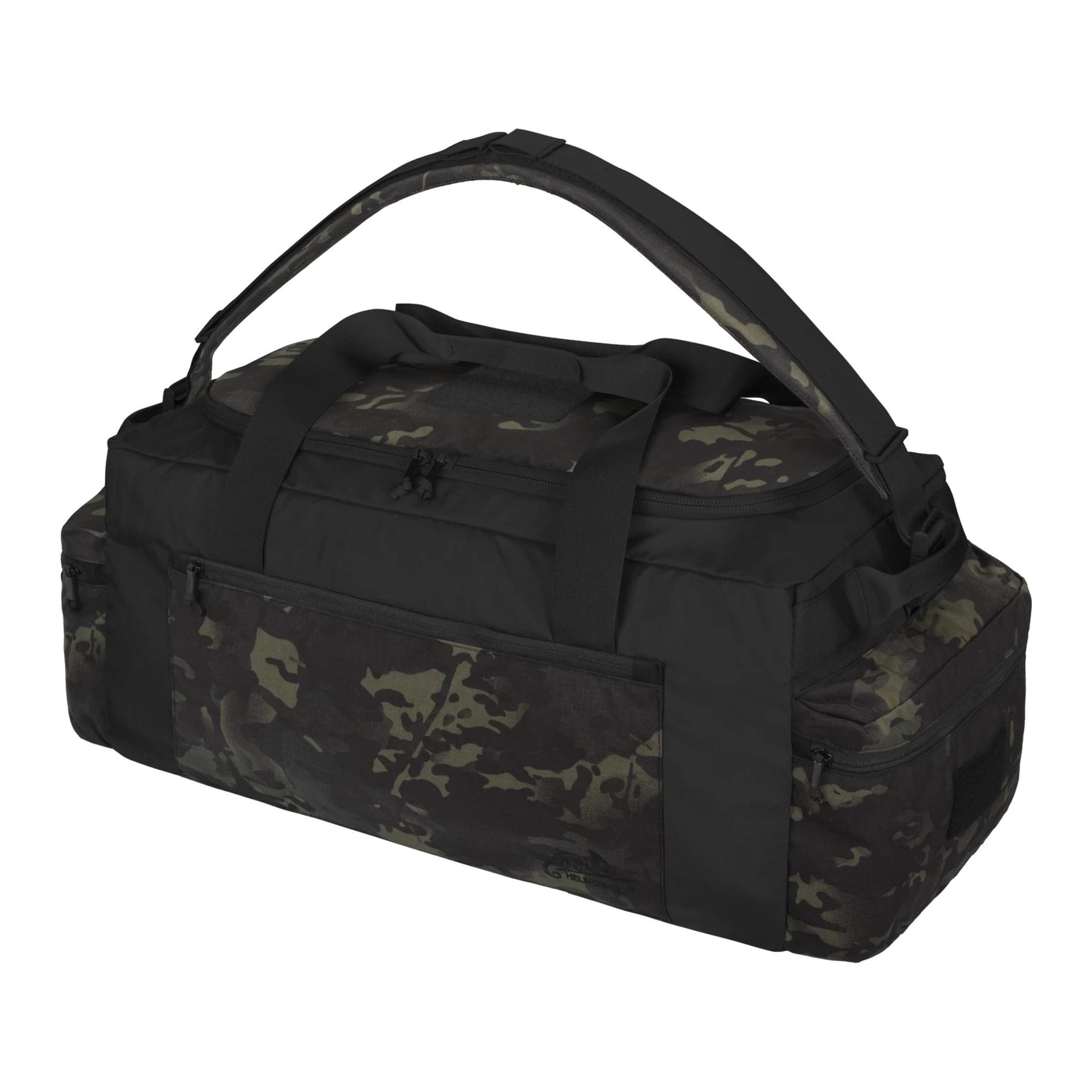 Borsone tattico Helikon-Tex Enlarged Urban Training Bag da 97,5 litri in Cordura 500D, comprimibile dentro una sua tasca, con tracolla imbottita e pannello velcro, colore Multicam Black