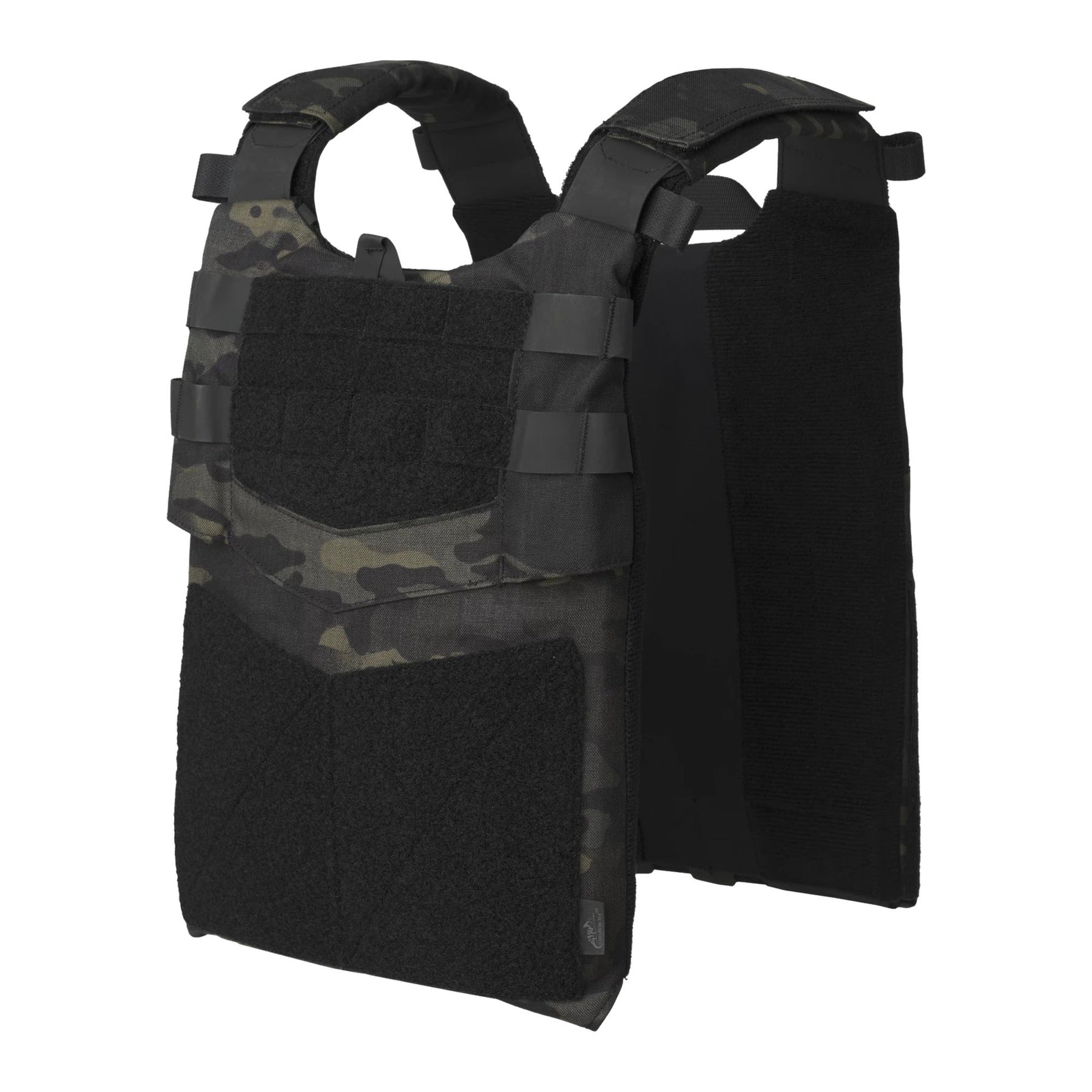 Gilet tattico Helikon-Tex Guardian Plate Carrier in Cordura 500D porta piastre balistiche, con pannellatura MOLLE/PALS, maniglia di evacuazione e pannelli velcro, colore Multicam Black
