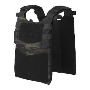 Gilet tattico Helikon-Tex Guardian Plate Carrier in Cordura 500D porta piastre balistiche, con pannellatura MOLLE/PALS, maniglia di evacuazione e pannelli velcro, colore Multicam Black