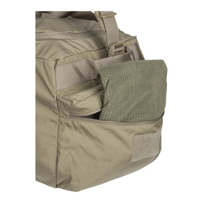 Borsone tattico Helikon-Tex Enlarged Urban Training Bag da 97,5 litri in Cordura 500D, comprimibile dentro una sua tasca, con tracolla imbottita e pannello velcro, dettaglio del borsone