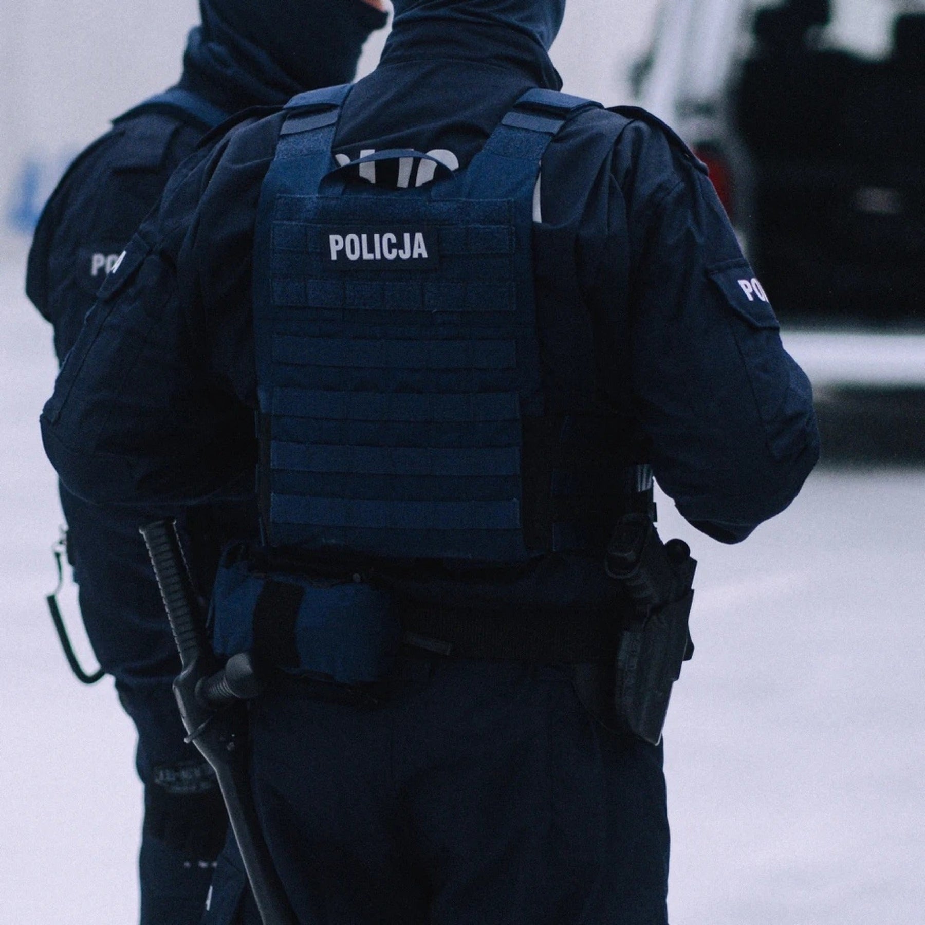 Set tattico Helikon-Tex Guardian Law Enforcement in Cordura 500D colore Sentinel Blue, con plate carrier, cummerbund, kangaroo flap e inserto Law Enforcement, dettaglio