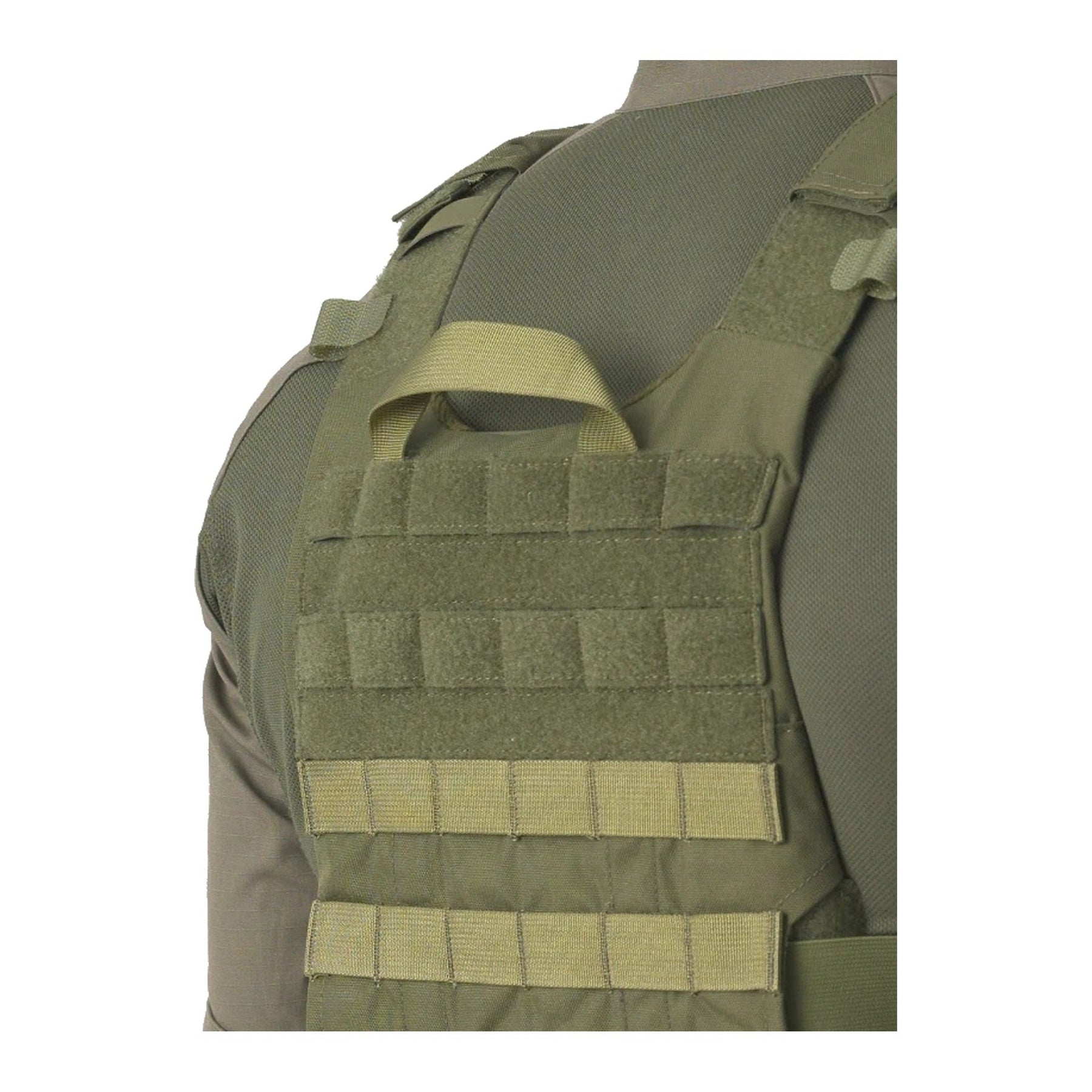 Gilet tattico Helikon-Tex Guardian Plate Carrier in Cordura 500D porta piastre balistiche, con pannellatura MOLLE/PALS, maniglia di evacuazione e pannelli velcro, in azione