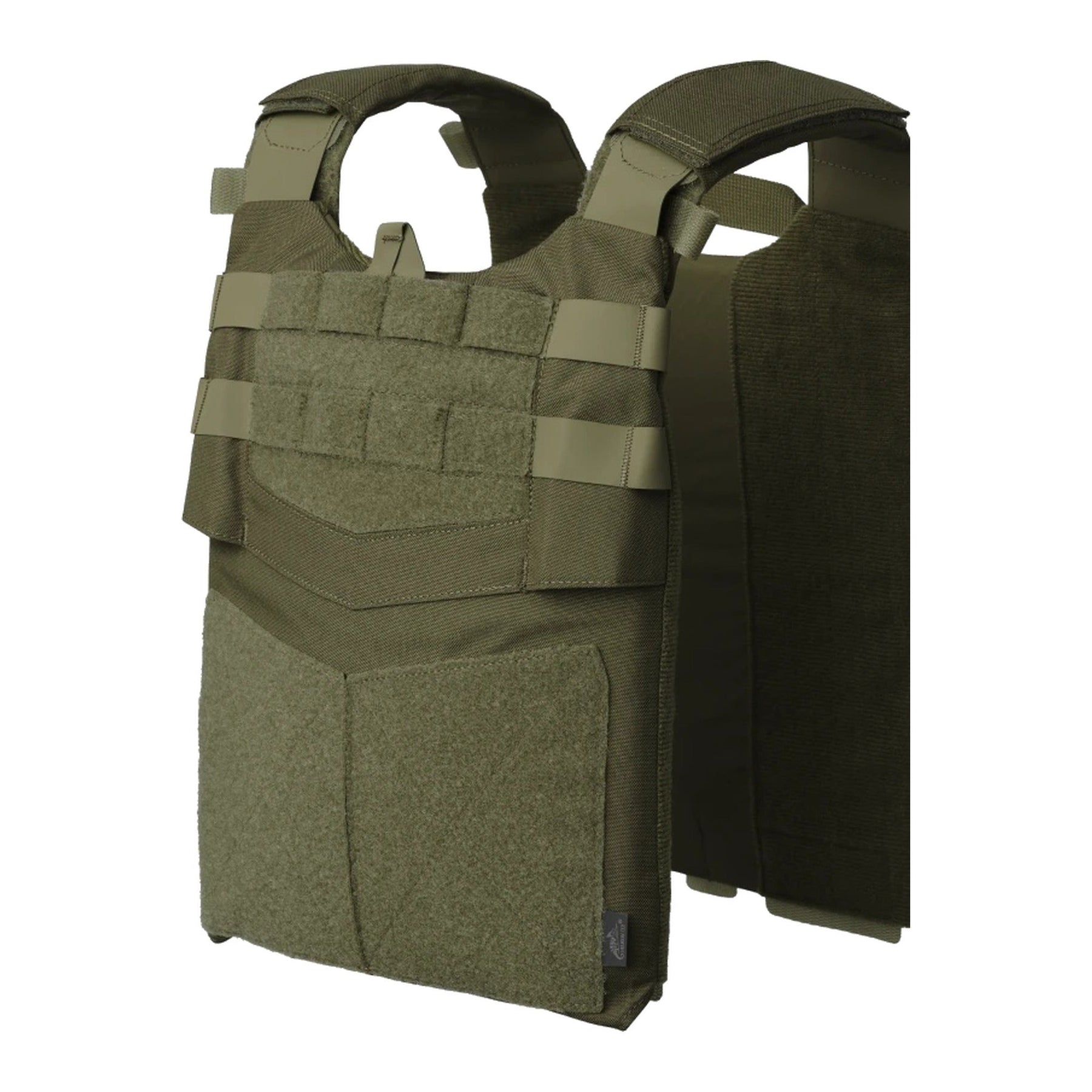 Gilet tattico Helikon-Tex Guardian Plate Carrier in Cordura 500D porta piastre balistiche, con pannellatura MOLLE/PALS, maniglia di evacuazione e pannelli velcro, in azione