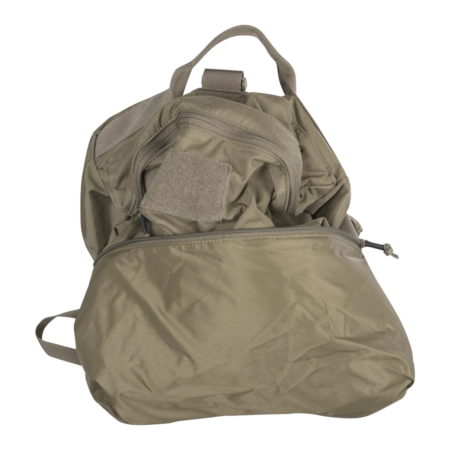 Borsone tattico Helikon-Tex Enlarged Urban Training Bag da 97,5 litri in Cordura 500D, comprimibile dentro una sua tasca, con tracolla imbottita e pannello velcro, dettaglio del borsone
