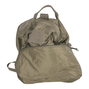 Borsone tattico Helikon-Tex Enlarged Urban Training Bag da 97,5 litri in Cordura 500D, comprimibile dentro una sua tasca, con tracolla imbottita e pannello velcro, dettaglio del borsone