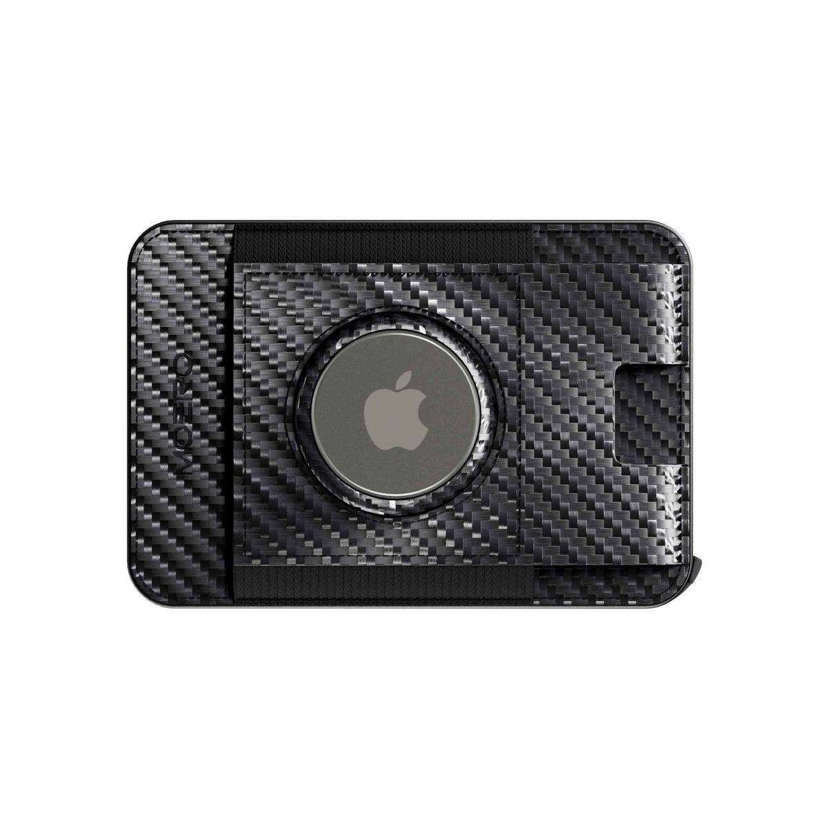 MOERO | M2 PRO AIRTAG CARBON BLACK - Portafoglio MagSafe con scomparto AirTag