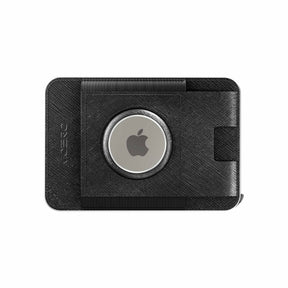 MOERO | M2 PRO AIRTAG SAFFIANO BLACK - Portafoglio MagSafe con scomparto AirTag