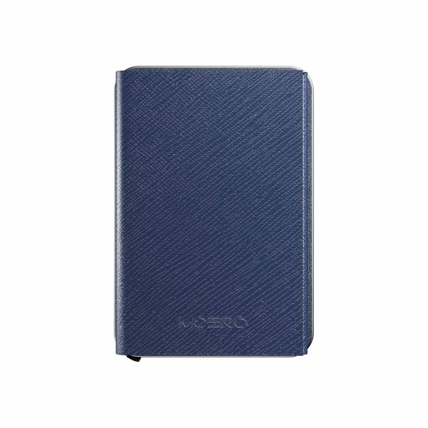 MOERO | M2 PRO PLUS SAFFIANO BLUE - Portafoglio MagSafe