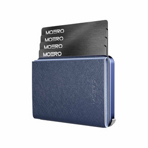 MOERO | M2 PRO PLUS SAFFIANO BLUE - Portafoglio MagSafe