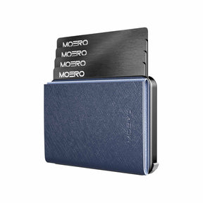 MOERO | M2 PRO PLUS SAFFIANO BLUE - Portafoglio MagSafe