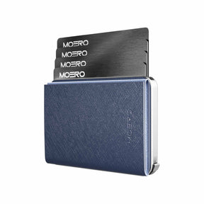 MOERO | M2 PRO PLUS SAFFIANO BLUE - Portafoglio MagSafe