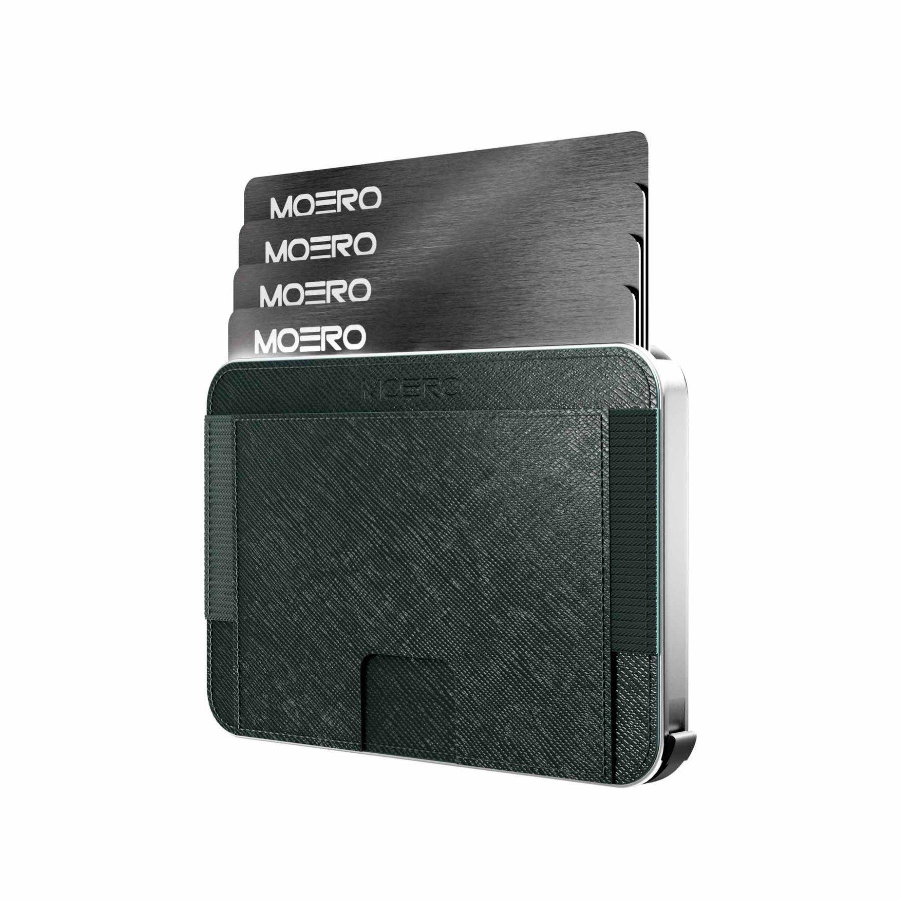 MOERO | M2 PRO SAFFIANO GREEN - Portafoglio MagSafe