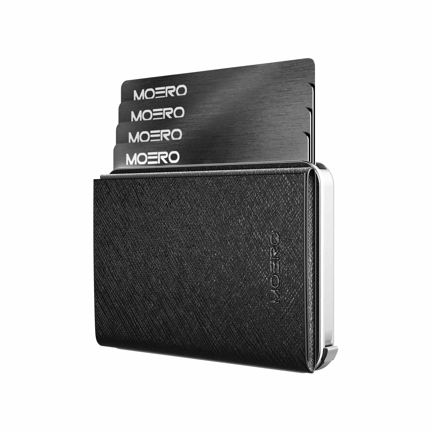 MOERO | M2 PRO PLUS SAFFIANO BLACK - Portafoglio MagSafe