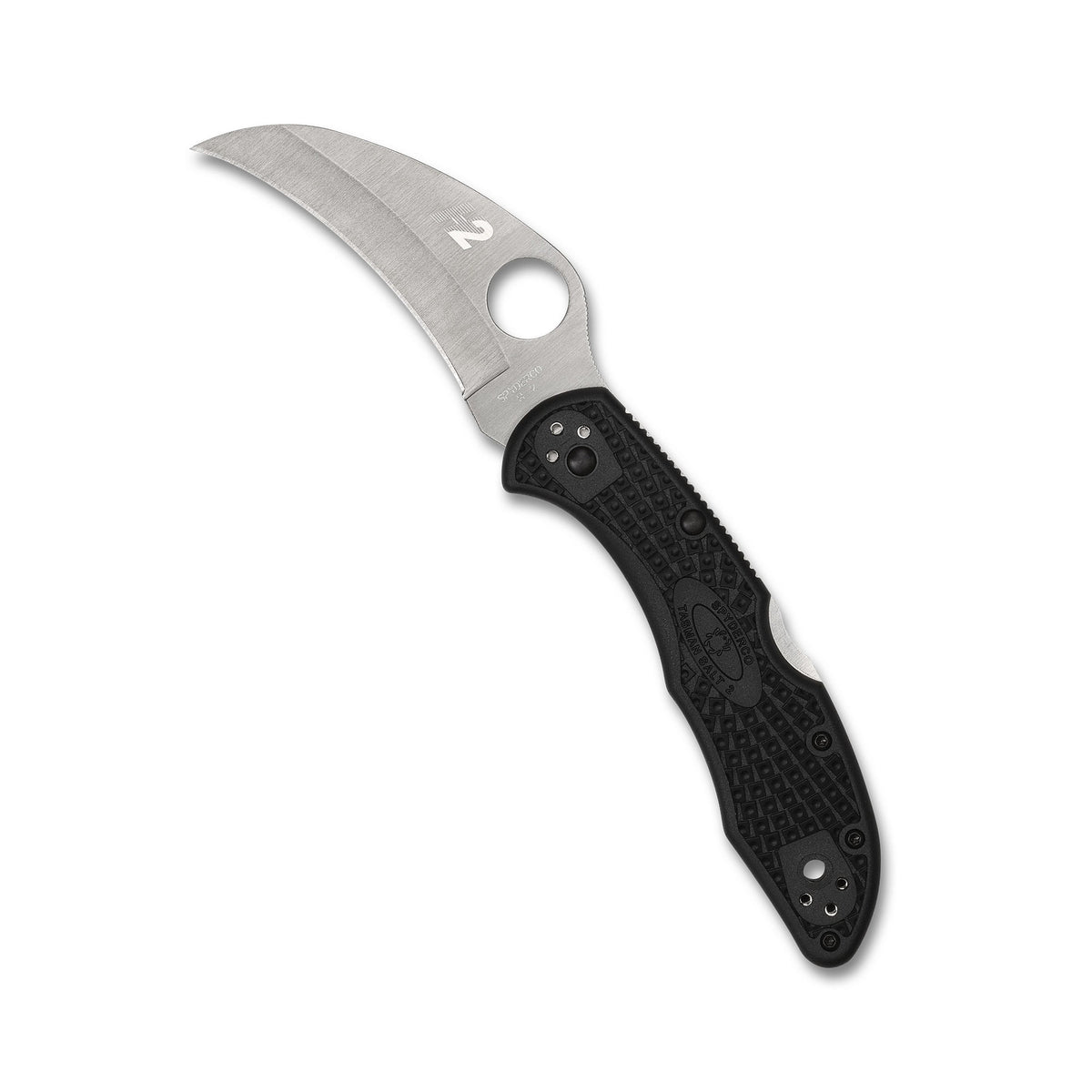 Spyderco TASMAN SALT 2 Nera, filo liscio